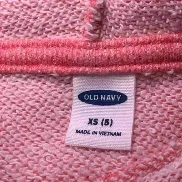 Old Navy - Coral Pink Terry Hoodie - Girls XS(5) - Picture 5 of 5
